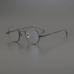 Penn Retro Round Titanium Glasses Frame Round Frames Southood Black