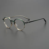 Pepper Vintage Acetate Glasses Frame Round Frames Southood Green Stripe