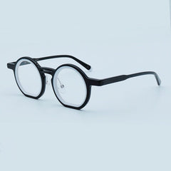 Perri Retro Round Acetate Optical Glasses Frames Round Frames Southood New black white