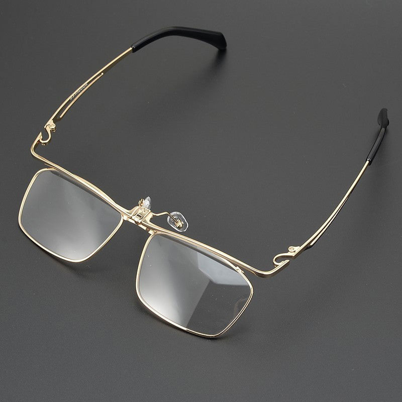 Pierson Titanium Square Flip Up Full Glasses Frame Rectangle Frames Southood