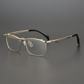Pierson Titanium Square Flip Up Full Glasses Frame Rectangle Frames Southood Gold