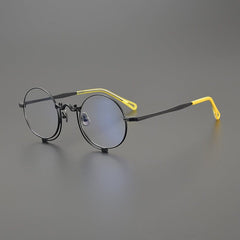 Porfirio Titanium Round Glasses Frame Round Frames Southood Black
