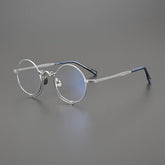 Porfirio Titanium Round Glasses Frame Round Frames Southood Silver
