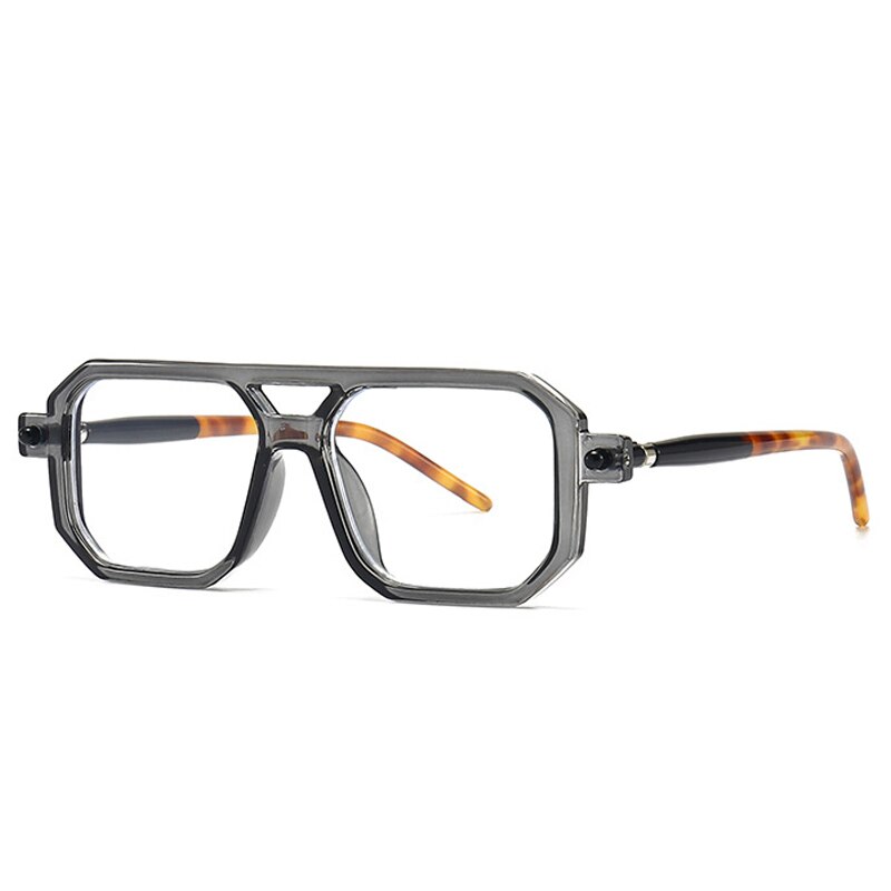 Primo Vintage Square Glasses Frame Rectangle Frames Southood grey clear