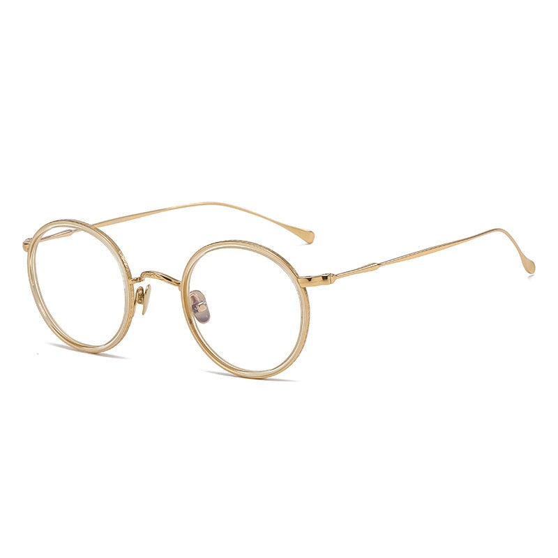 Prof Retro Round Titanium Glasses Frame Round Frames Southood
