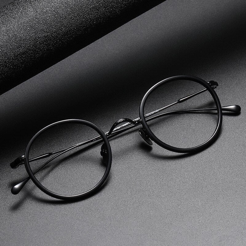 Prof Retro Round Titanium Glasses Frame Round Frames Southood