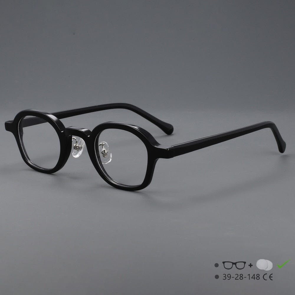 Rab Vintage Small Acetate Glasses Frame Round Frames Southood Black