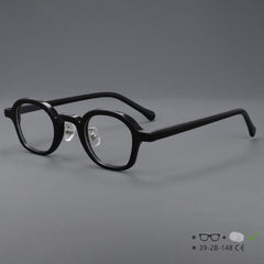 Rab Vintage Small Acetate Glasses Frame Round Frames Southood Black
