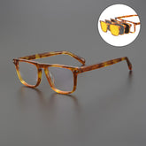 Rad Acetate Glasses Frame With 3 Magnetic Sunglasses Clips Rectangle Frames Southood Leopard