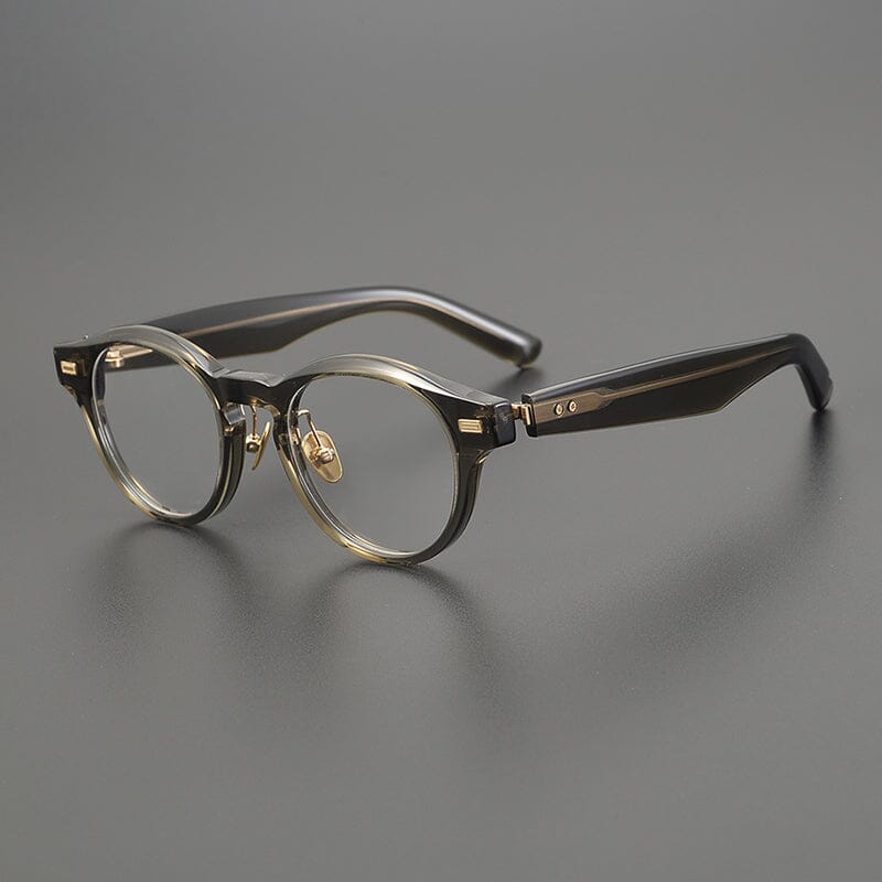 Raff Browline Acetate Glasses Frame Round Frames Southood Green