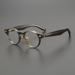 Raff Browline Acetate Glasses Frame Round Frames Southood Green