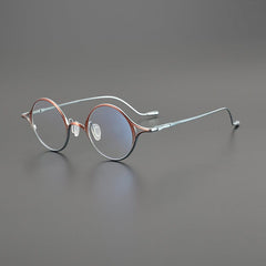 Rain Vintage Personalized Titanium Eyeglasses Frame Round Frames Southood Red