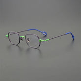Randy Titanium Rectangle Glasses Frame Rectangle Frames Southood Purple Green