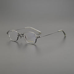 Reid Retro Rectangle Titanium Glasses Frame Rectangle Frames Southood Gun