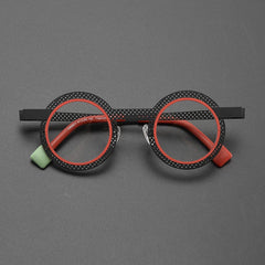 Rene Ultralight Round Titanium Glasses Frame Round Frames Southood Black