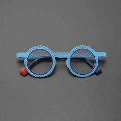 Rene Ultralight Round Titanium Glasses Frame Round Frames Southood Blue