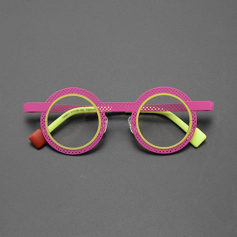 Rene Ultralight Round Titanium Glasses Frame Round Frames Southood Pink