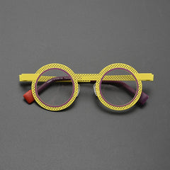Rene Ultralight Round Titanium Glasses Frame Round Frames Southood Yellow