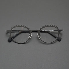 Renny Niche Designer Titanium Glasses Frame Cat Eye Frames Southood Black