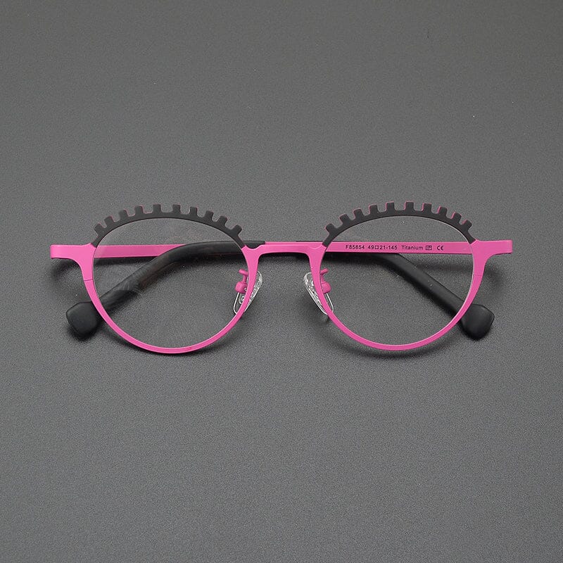 Renny Niche Designer Titanium Glasses Frame Cat Eye Frames Southood Black Pink