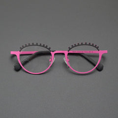 Renny Niche Designer Titanium Glasses Frame Cat Eye Frames Southood Black Pink