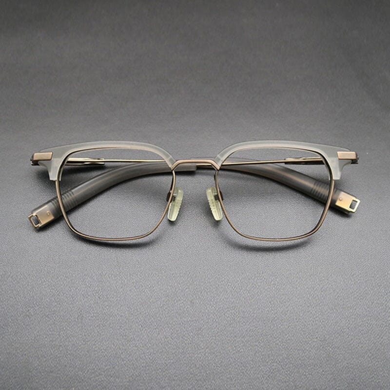 Reve Vintage Acetate Square Glasses Frame Rectangle Frames Southood Gray Bronze