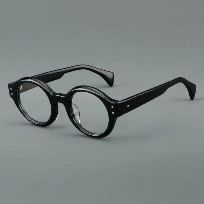 Ricci Retro Round Acetate Optical Frame Round Frames Southood Black