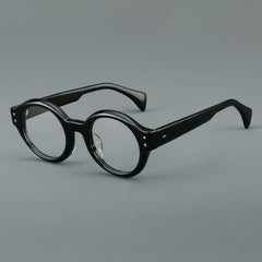 Ricci Retro Round Acetate Optical Frame Round Frames Southood Black