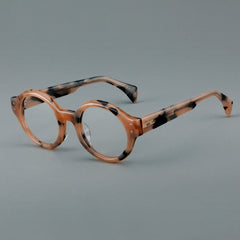 Ricci Retro Round Acetate Optical Frame Round Frames Southood Leopard