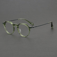 Rita Retro Titanium Glasses Frame Rectangle Frames Southood Clear Green