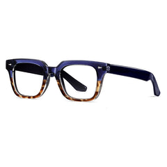 Rowley Vintage TR90 Rectangle Eyeglasses Rectangle Frames Southood Blue Leopard