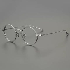 Saint Vintage Round Titanium Eyeglasses Frame Round Frames Southood Gray