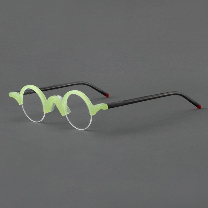 Shaw Retro Round Acetate Glasses Frame Round Frames Southood Green