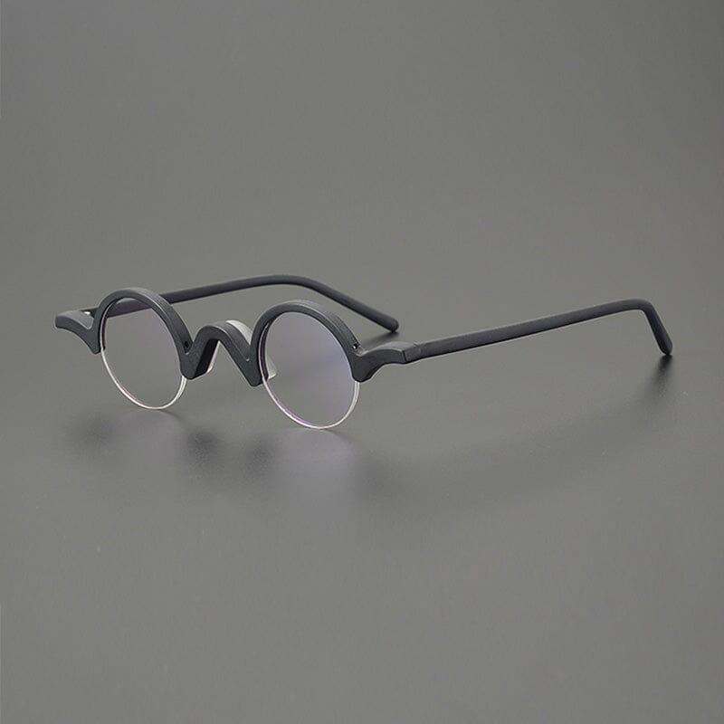 Shaw Round Acetate Glasses Frame Round Frames Southood Matte Black