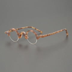 Shaw Round Acetate Glasses Frame Round Frames Southood Matte Leopard