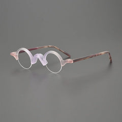 Shaw Round Acetate Glasses Frame Round Frames Southood Matte Purple Pink