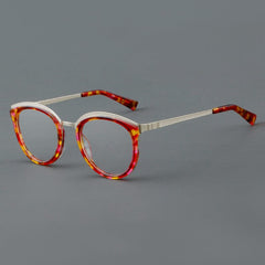 Shelley Cat Eye Glasses Frame Round Frames Southood Leopard