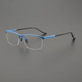 Skylor Business Titanium Glasses Frame Rectangle Frames Southood Blue