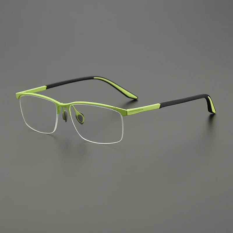 Skylor Business Titanium Glasses Frame Rectangle Frames Southood Green