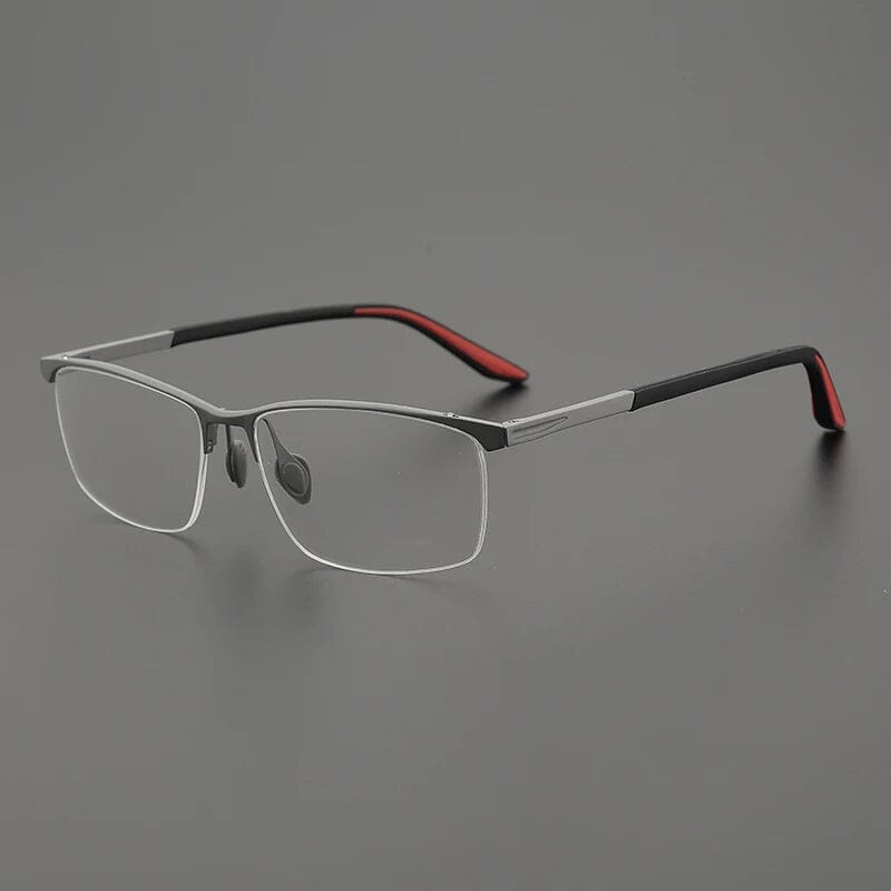 Skylor Business Titanium Glasses Frame Rectangle Frames Southood Grey