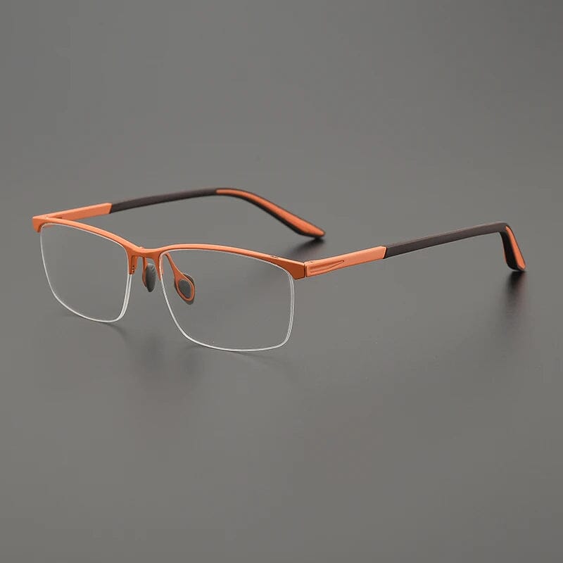 Skylor Business Titanium Glasses Frame Rectangle Frames Southood Orange