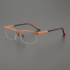 Skylor Business Titanium Glasses Frame Rectangle Frames Southood Orange
