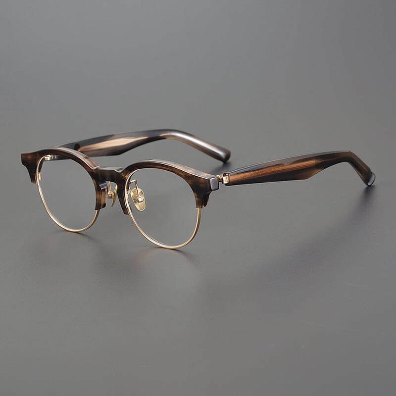 Smith Browline Acetate Glasses Frame Browline Frames Southood Amber gold