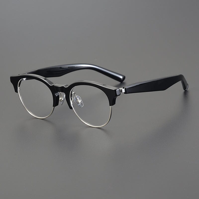 Smith Browline Acetate Glasses Frame Browline Frames Southood Black silver