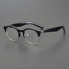 Smith Browline Acetate Glasses Frame Browline Frames Southood Black silver