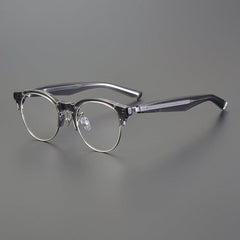 Smith Browline Acetate Glasses Frame Browline Frames Southood Grey Silver