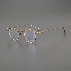 Sol Vintage Personalized Titanium Eyeglasses Frame Geometric Frames Southood Bronze