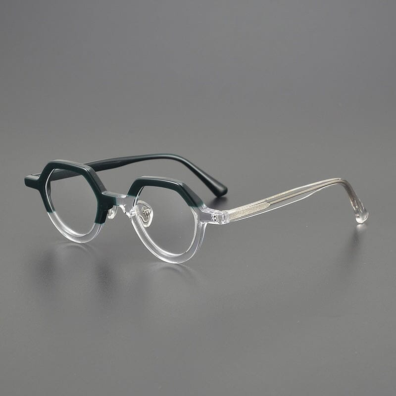 Song Vintage Acetate Glasses Frame Geometric Frames Southood Black Clear