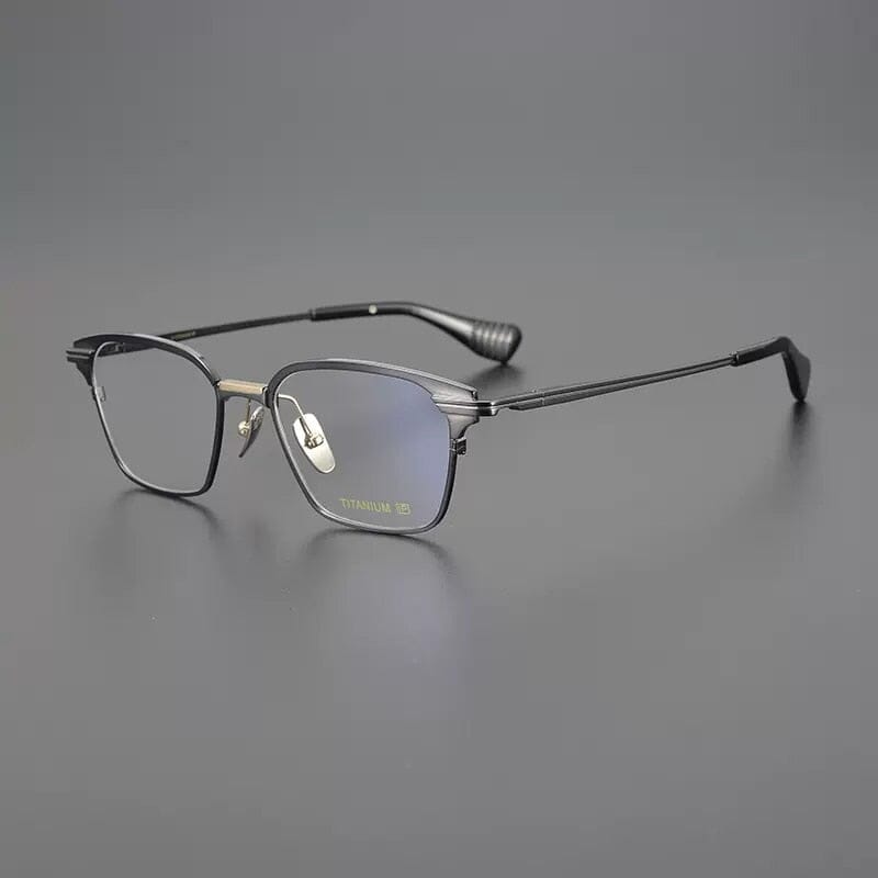 Stoc Vintage Square Titanium Glasses Frame Rectangle Frames Southood Gun