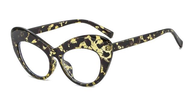 Suri Cat Eye Glasses Frame Cat Eye Frames Southood C7 black flower